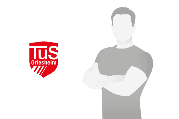 Grafik eines silhouettenhaften Mannes in T-Shirt mit verschränkten Armen neben dem Logo des TuS Griesheim.