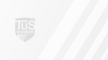 Logo des TuS Griesheim auf hellem Hintergrund mit diagonalen Streifen.