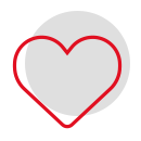 Icon für das Leitbild, Darstellung eines Herzes